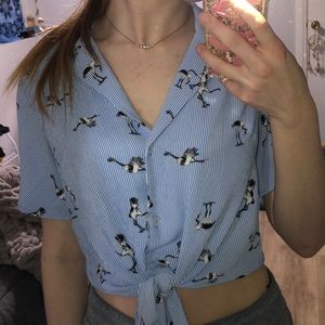 Tied button up dress shirt